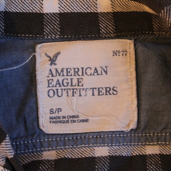 American Eagle Y2K Plaid Flannel Shirt - Picture 2 of 2